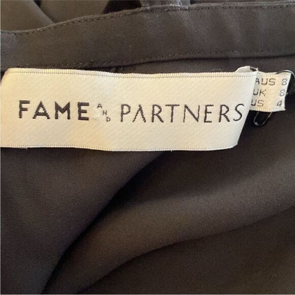 NWT Fameand Partners Elegant Black Sleeveless Dress, US4 - Picture 7 of 9
